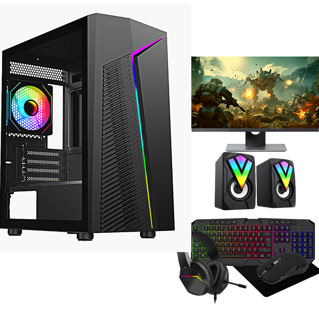 Savitar Flash i3 Gaming PC – 8GB RAM, 128GB SSD + 500GB HDD, Nvidia GT710/730 2GB, 22" Monitor, Free Speakers Bundle – Affordable Budget PC
