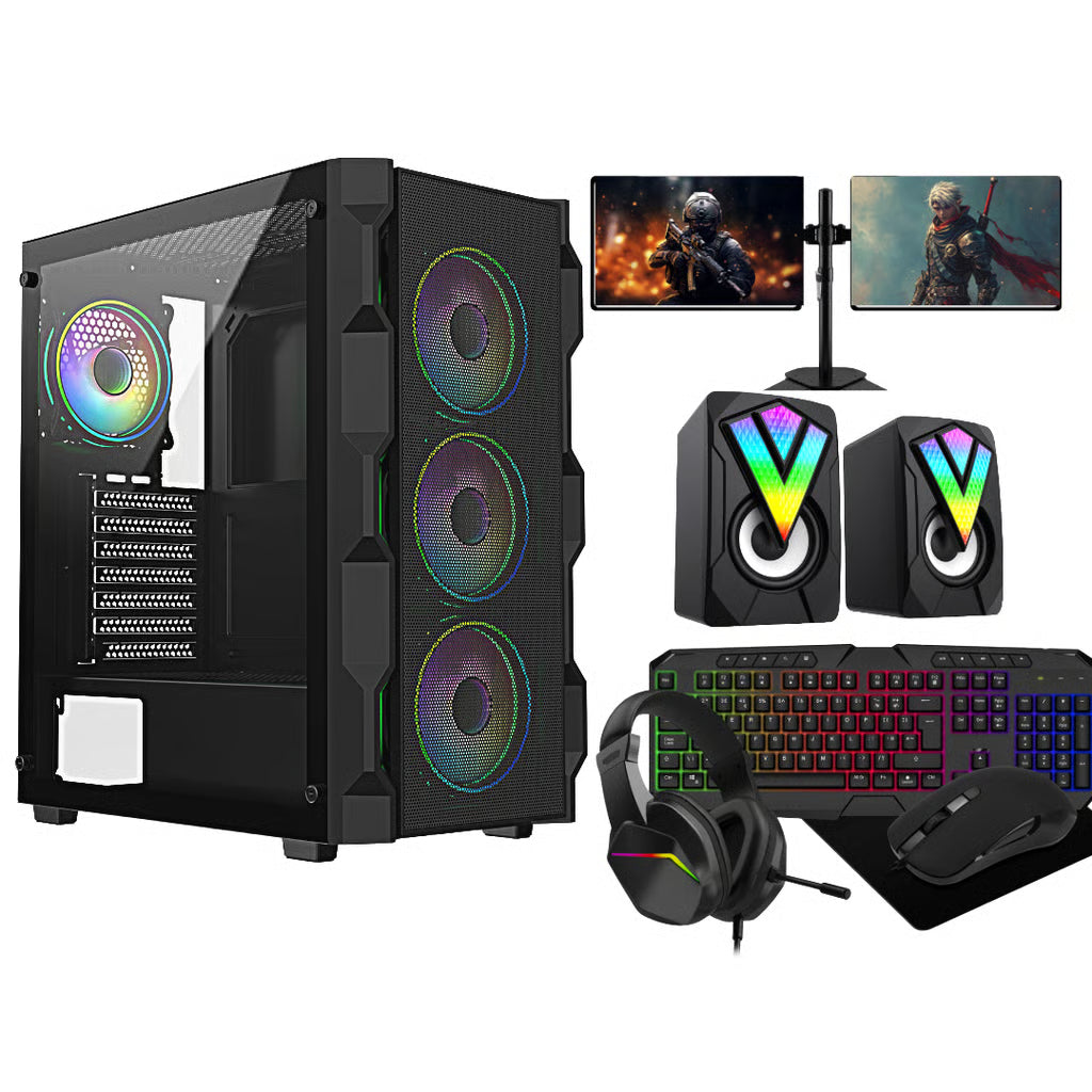 SAVi5 Bundle i5+16GB RAM+ 128GB SSD+1TB HDD+GT 1030 2GB+22" Dual monitor