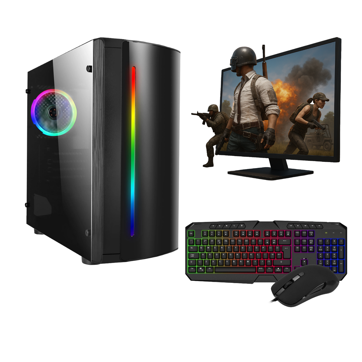Savitar- Beam Gaming Pc bundle - intel core i7, 16GB Ram, 128GB SSD, 500GB HDD GT730 22" inch monitor (Copy)