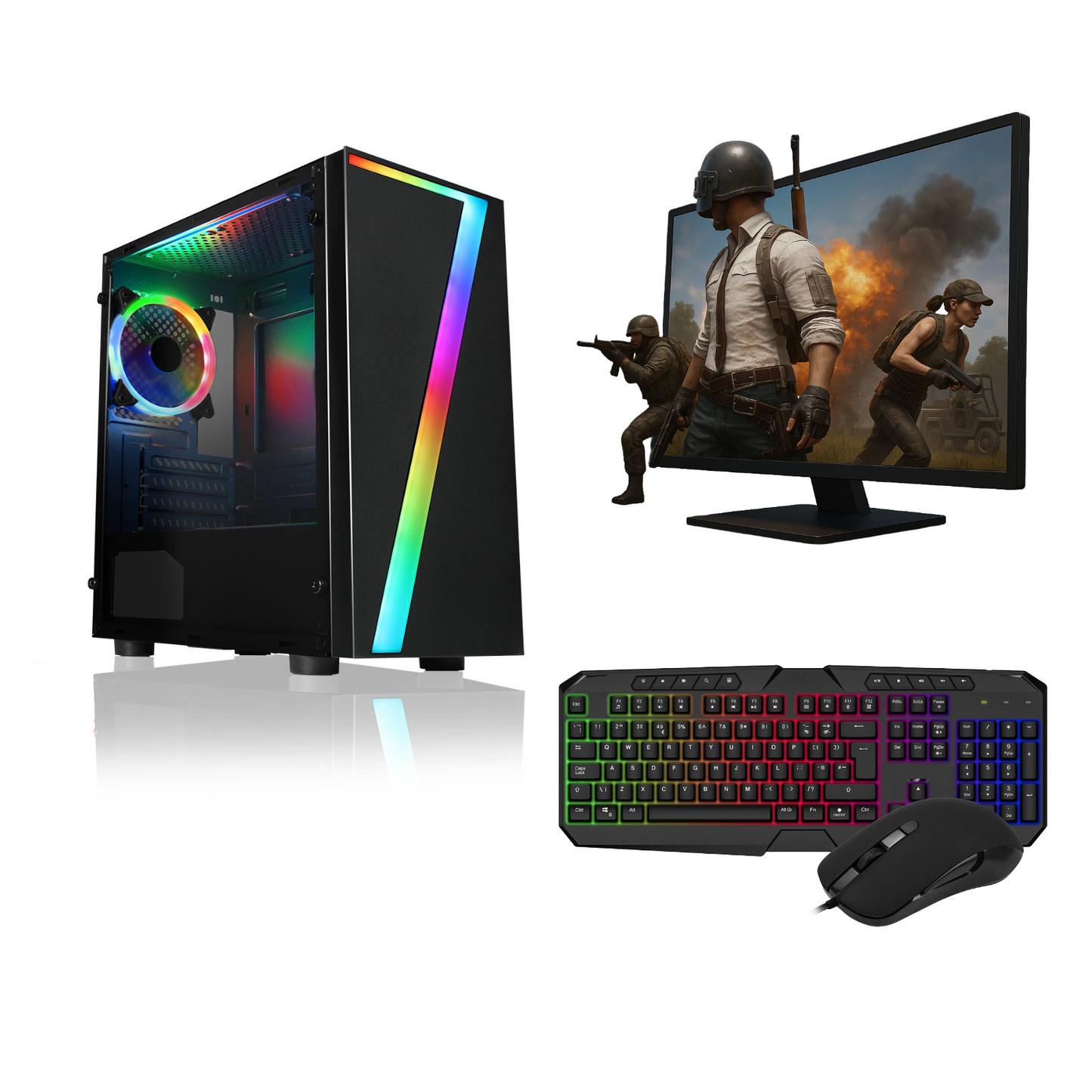 Savitar SEVEN Gaming Pc Bundle intel core i7, 16GB Ram, 128GB SSD, 500GB HDD GT730 22" inch monitor (Copy)